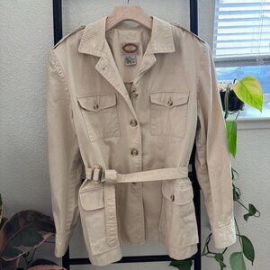 Vintage Banana Republic Khaki Safari Chore Coat Size Medium